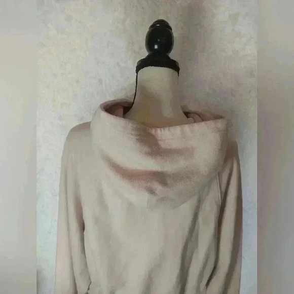 Aerie Luxe Inside Out Cropped Sweatshirt  Hoodie Size M Liquid Crystal Pink - Picture 5 of 10